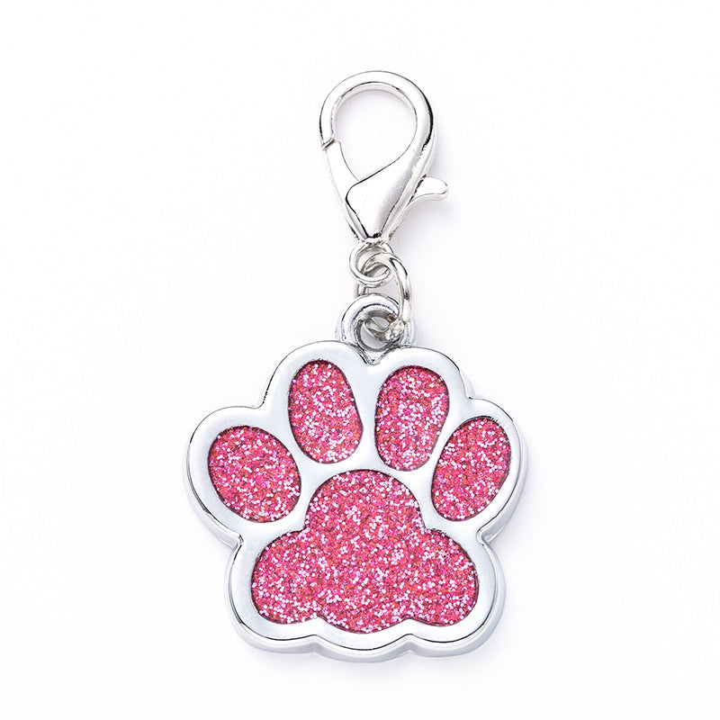 Wholesale Glitter Footprint Alloy Keychain